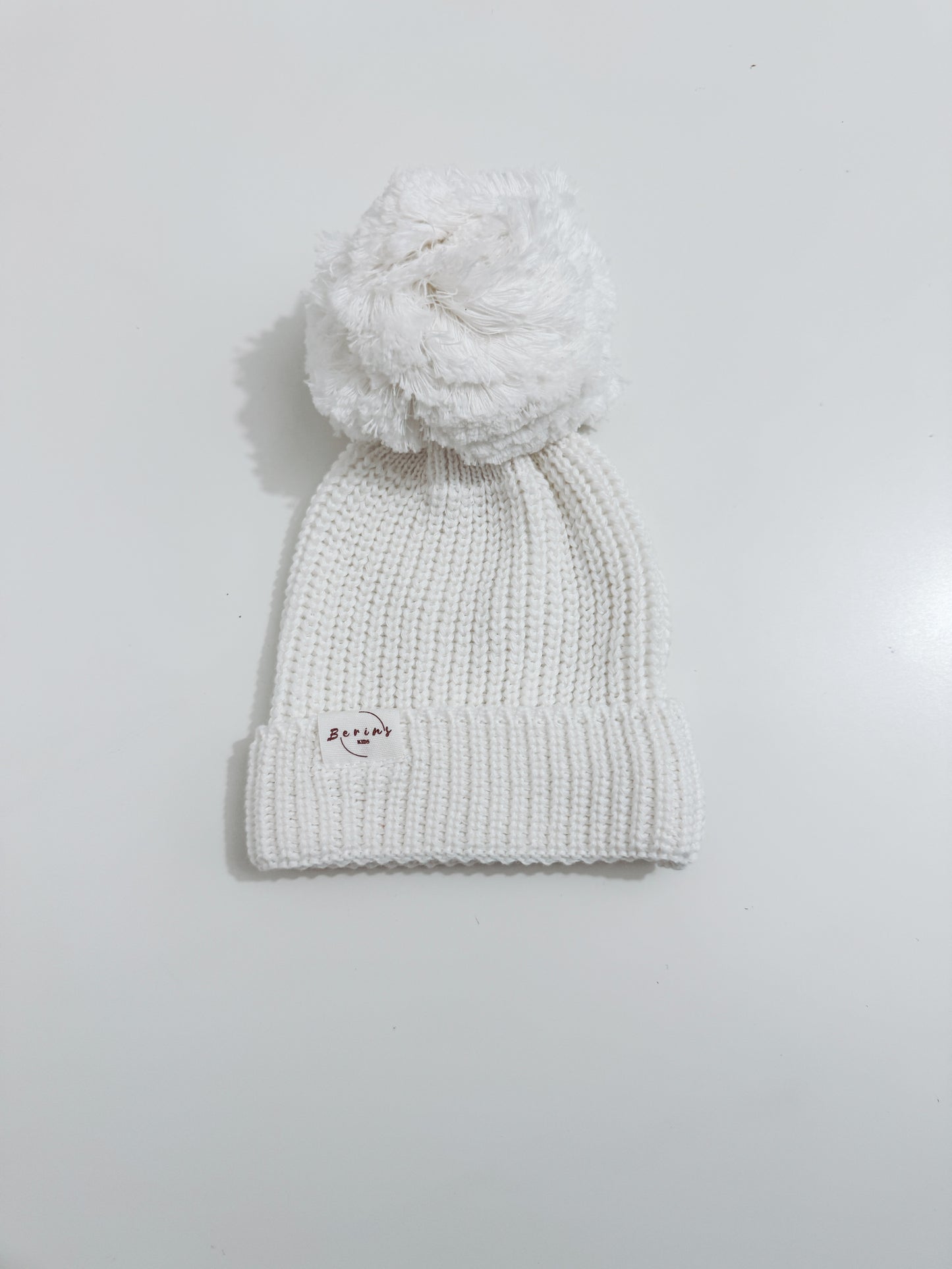 Newborn Baby Luxurious Knit Hat and Booties Set | Pink, White, Sage, Beige Socks, Pom Pom Beanie Hat