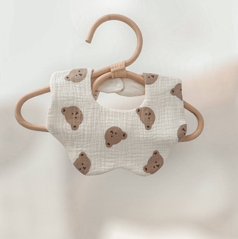Baby/Toddler Bear Muslin Cotton Bib (Daisy)