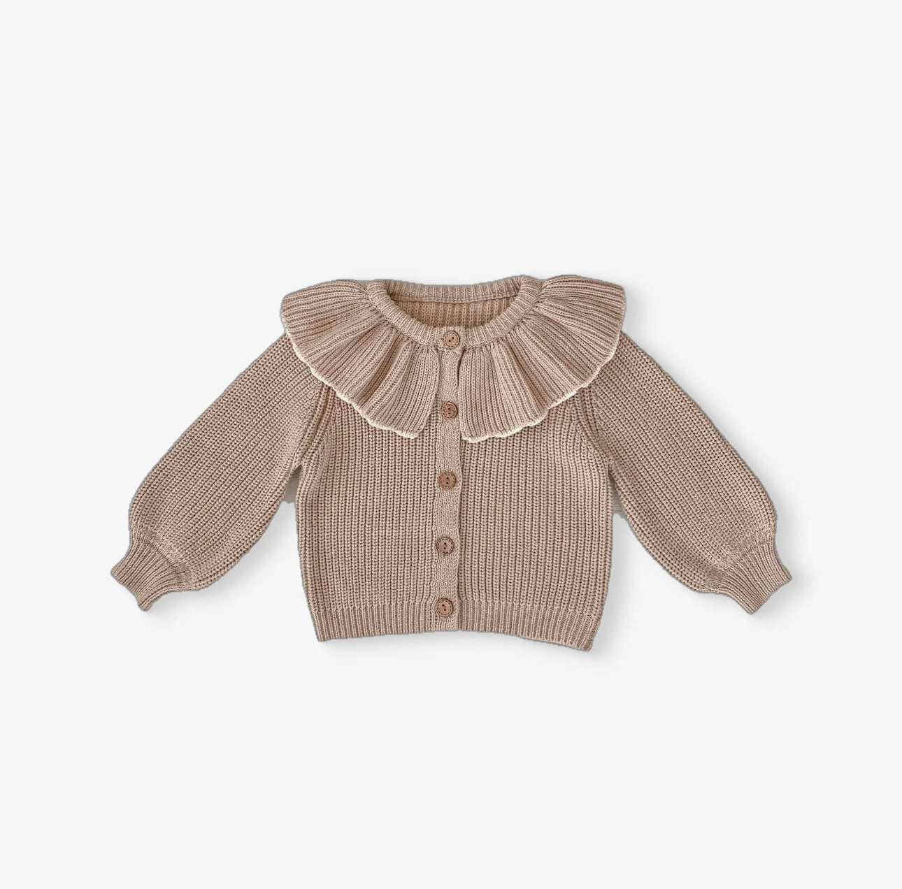 Baby/Toddler BEIGE Knit Cotton Cardigan for Girls