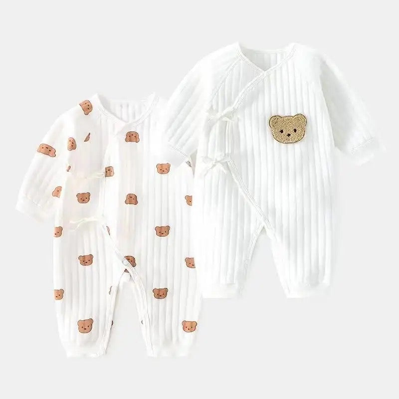 Baby Autumn/Winter Cute Teddy Bears Romper - Personalised Bodysuit for Baby Boys&Girls