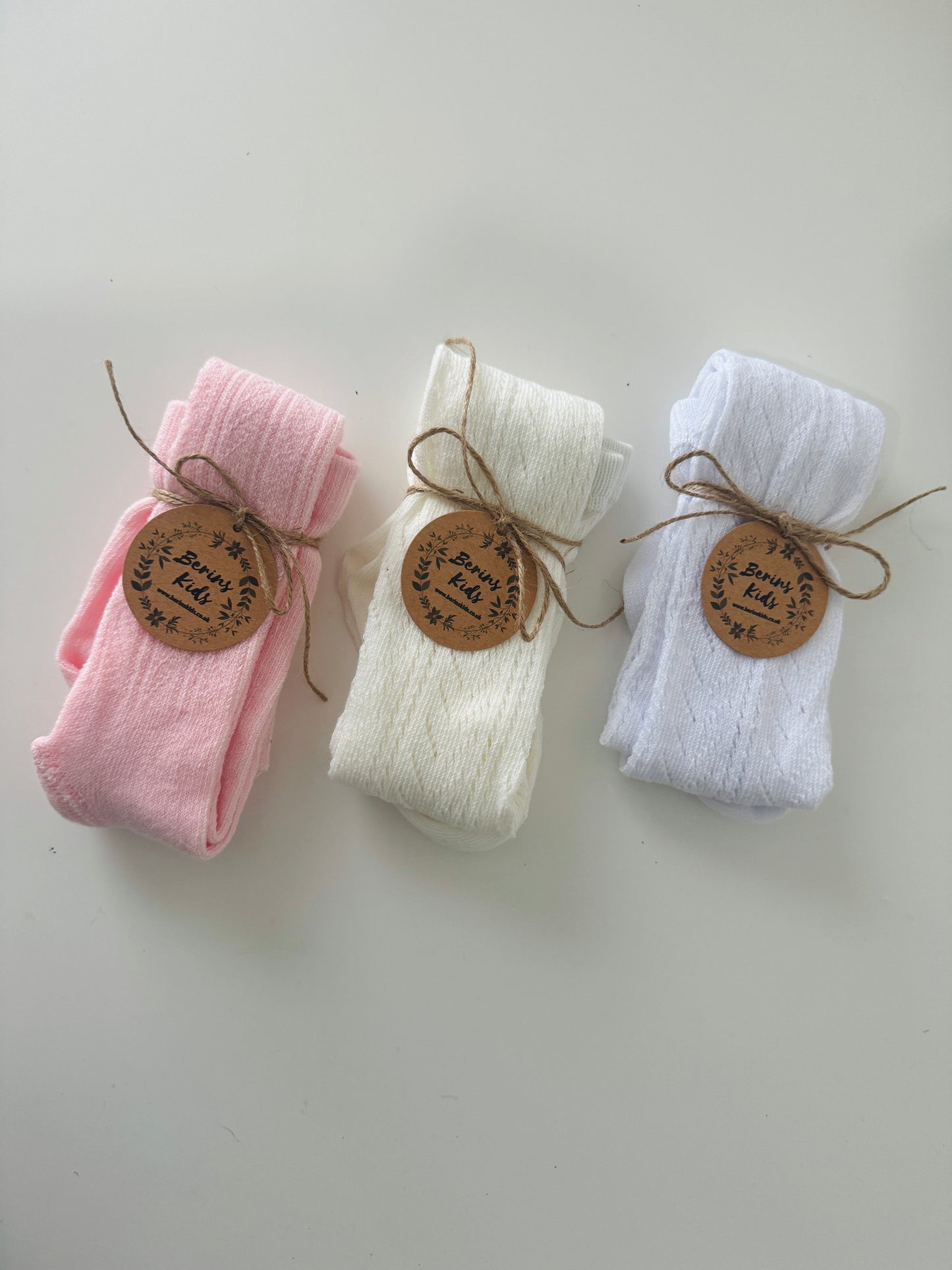 Baby/Toddler’s cotton tights Pink, Cream, White