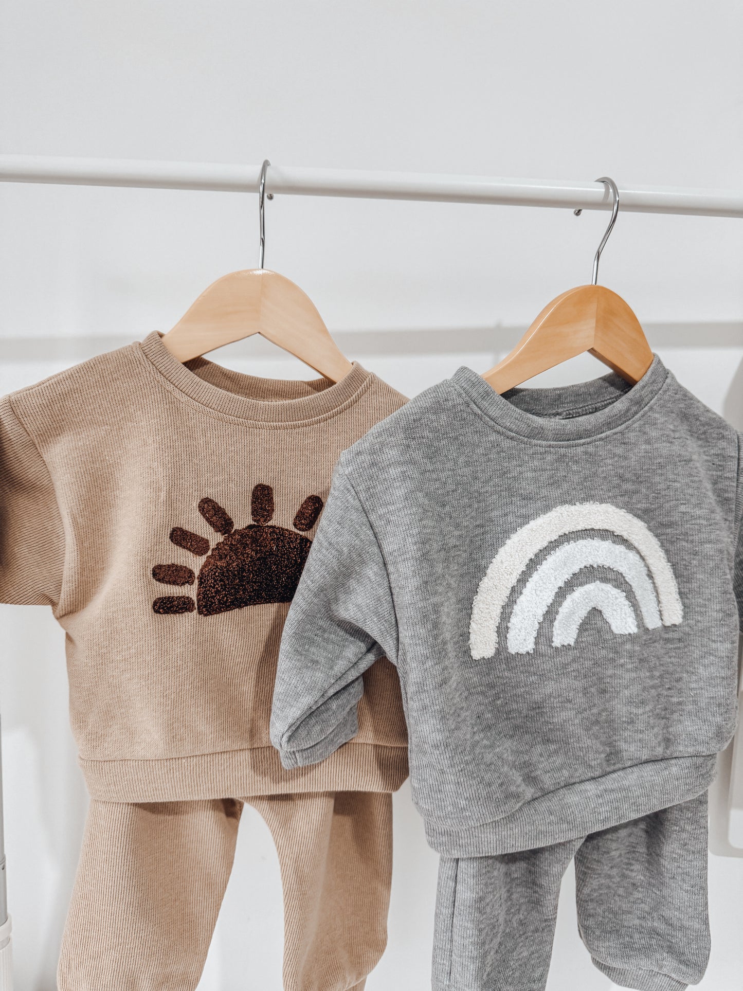 Baby/Toddler Grey Rainbow Tracksuit Set (2 pcs)