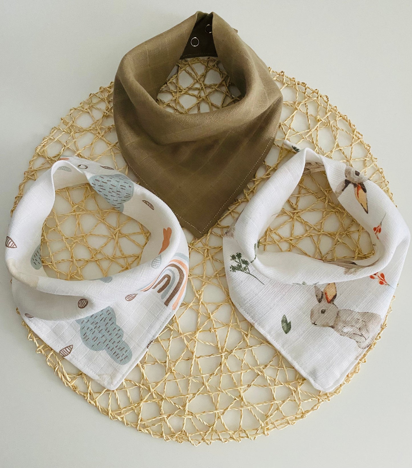 Baby/Toddler Cotton Muslin Bibs Set of 3