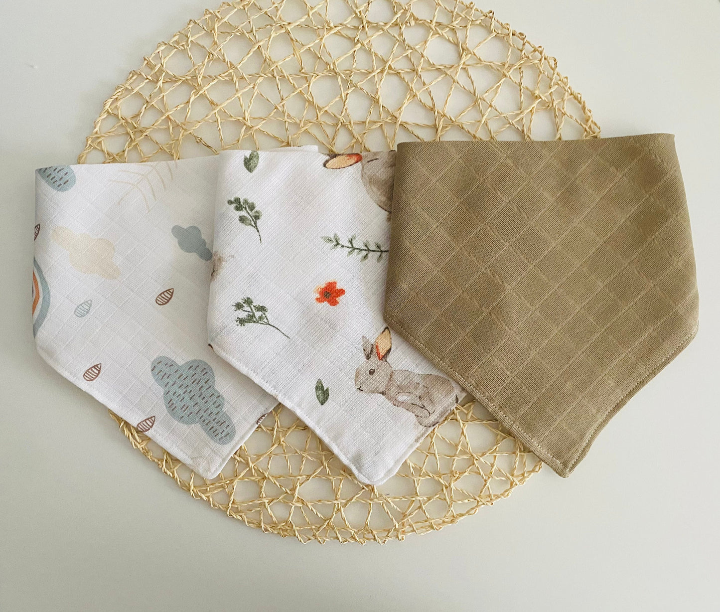 Baby/Toddler Cotton Muslin Bibs Set of 3