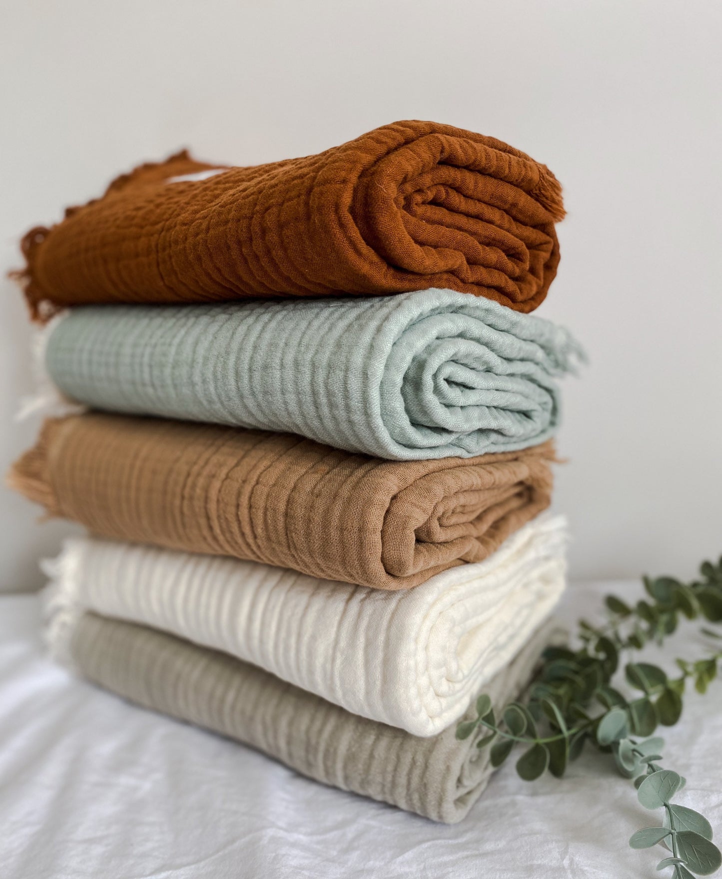 Soft Gauze Muslin Blanket 100% Cotton for Baby/Kids| Personalised Luxury Muslin Blankets 110x110cm