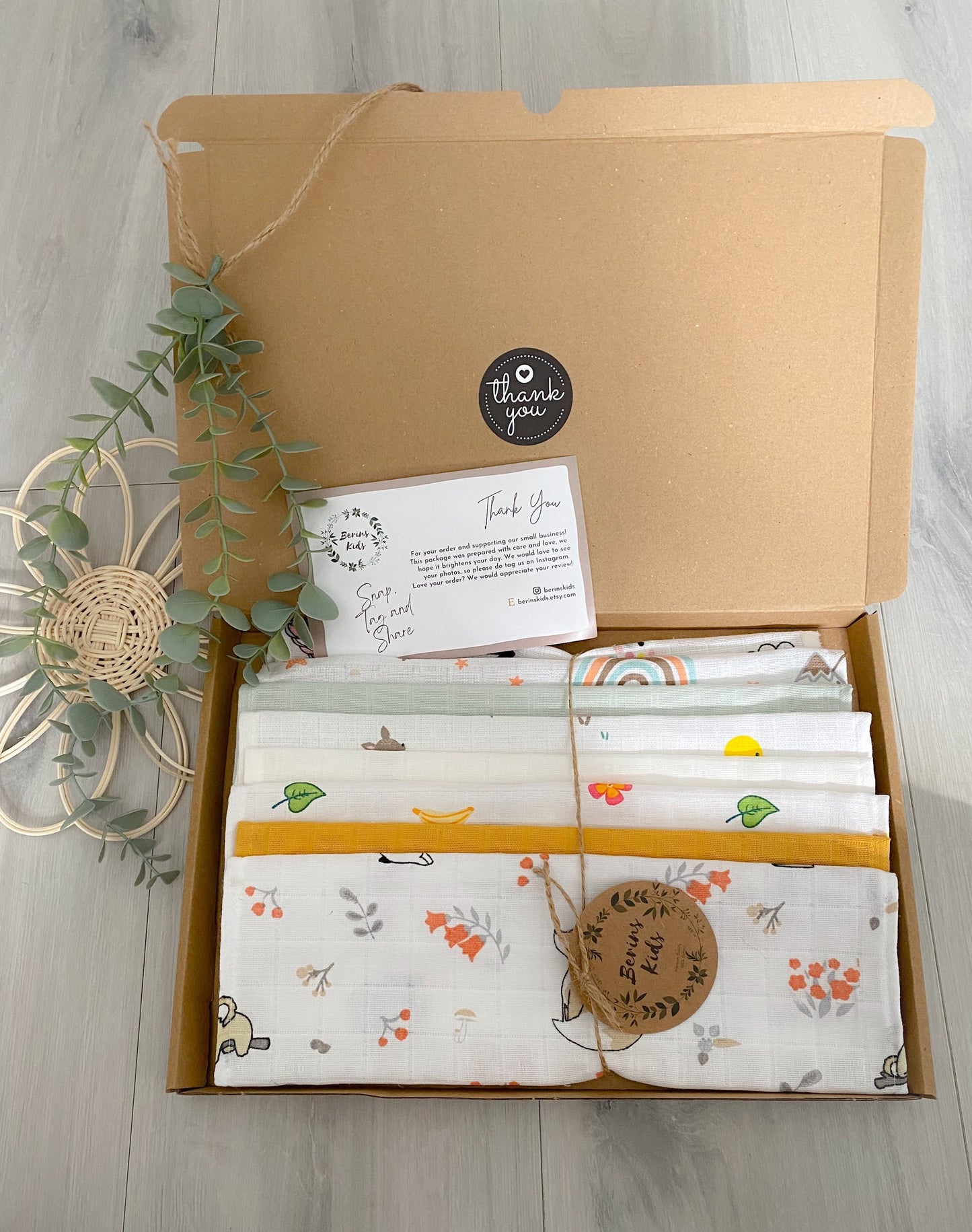 Washcloths Set of 8 Baby Muslin Cloths| Reusable Baby Face Towel 30x30cm