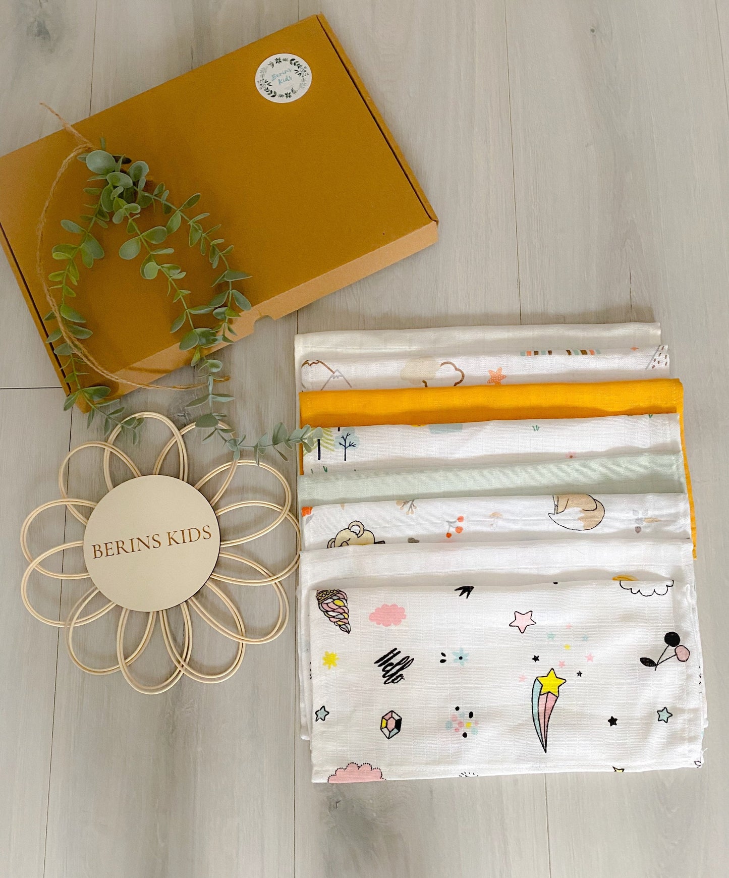 Washcloths Set of 8 Baby Muslin Cloths| Reusable Baby Face Towel 30x30cm