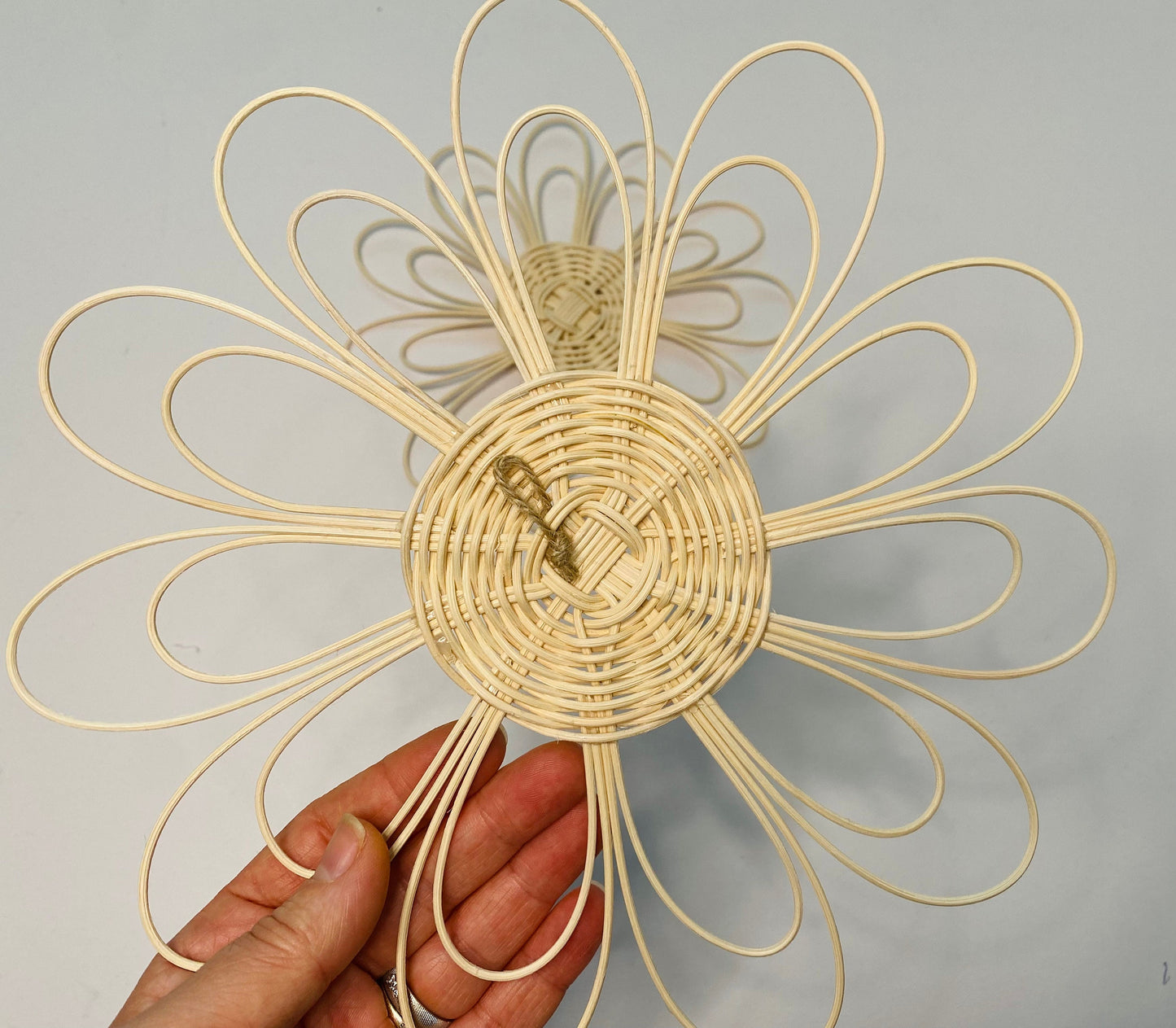 Handmade Rattan Flower Wall Hanging | Nursery Wall Decor