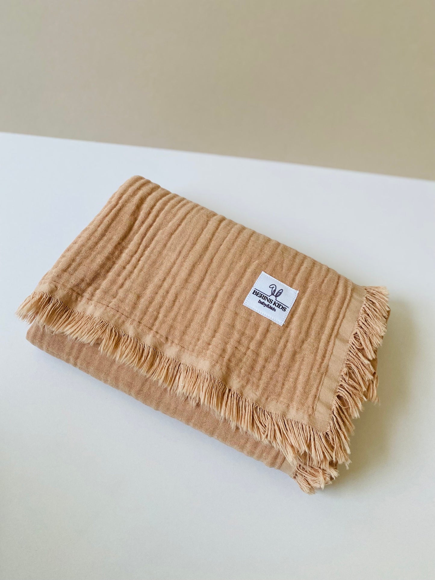 Dusky Pink Soft Gauze 100%Cotton Baby/Kids Blanket| Personalised Muslin Baby Kids Throw Blanket