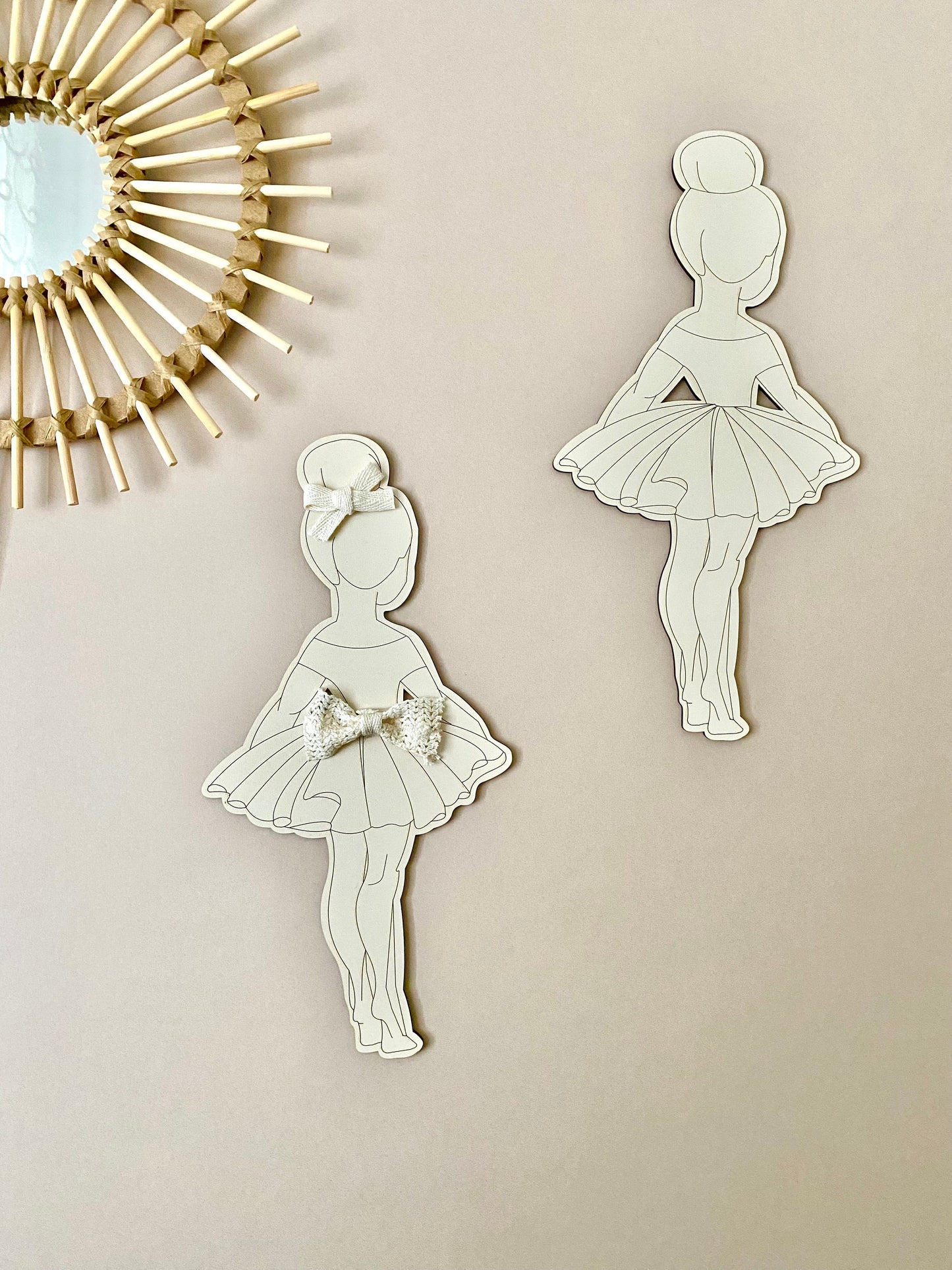 Wooden Fairy Wall Decor, Ballerina Nursery Wall Decor, Girls Room Decor