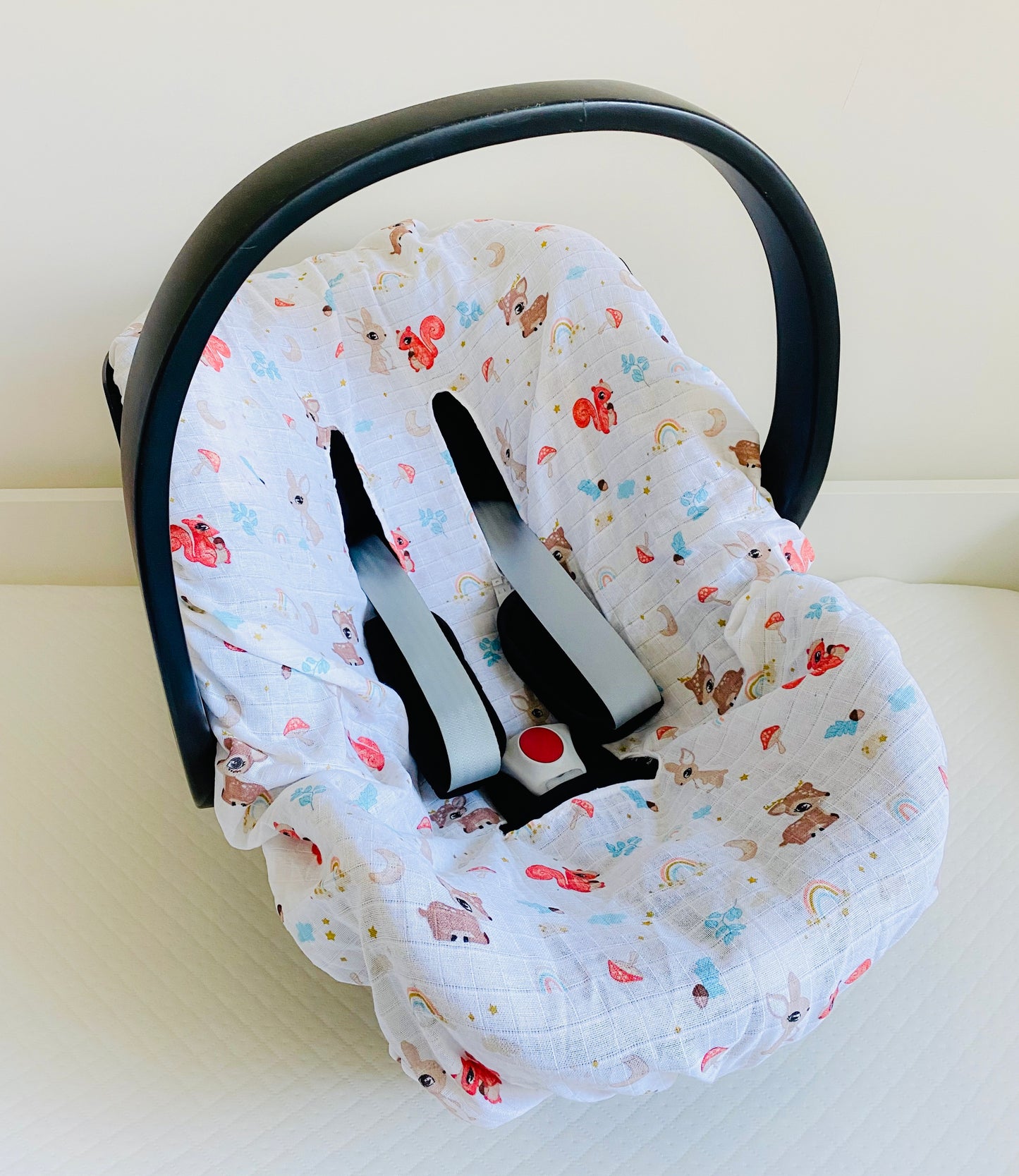 Baby Car Seat Protector Cover | Cotton Muslin Liner