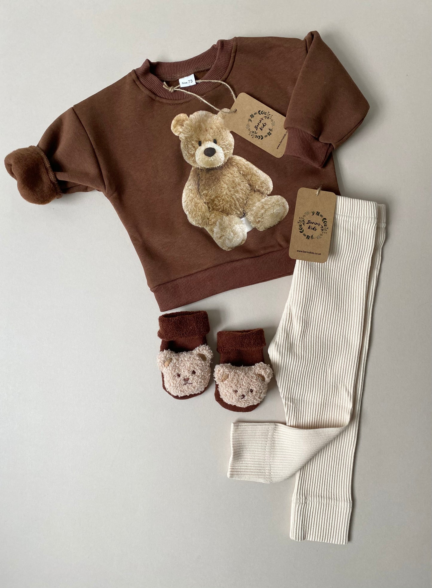 Baby/Toddler BROWNTeddy Bear Sweatshirt for Boys and Girls