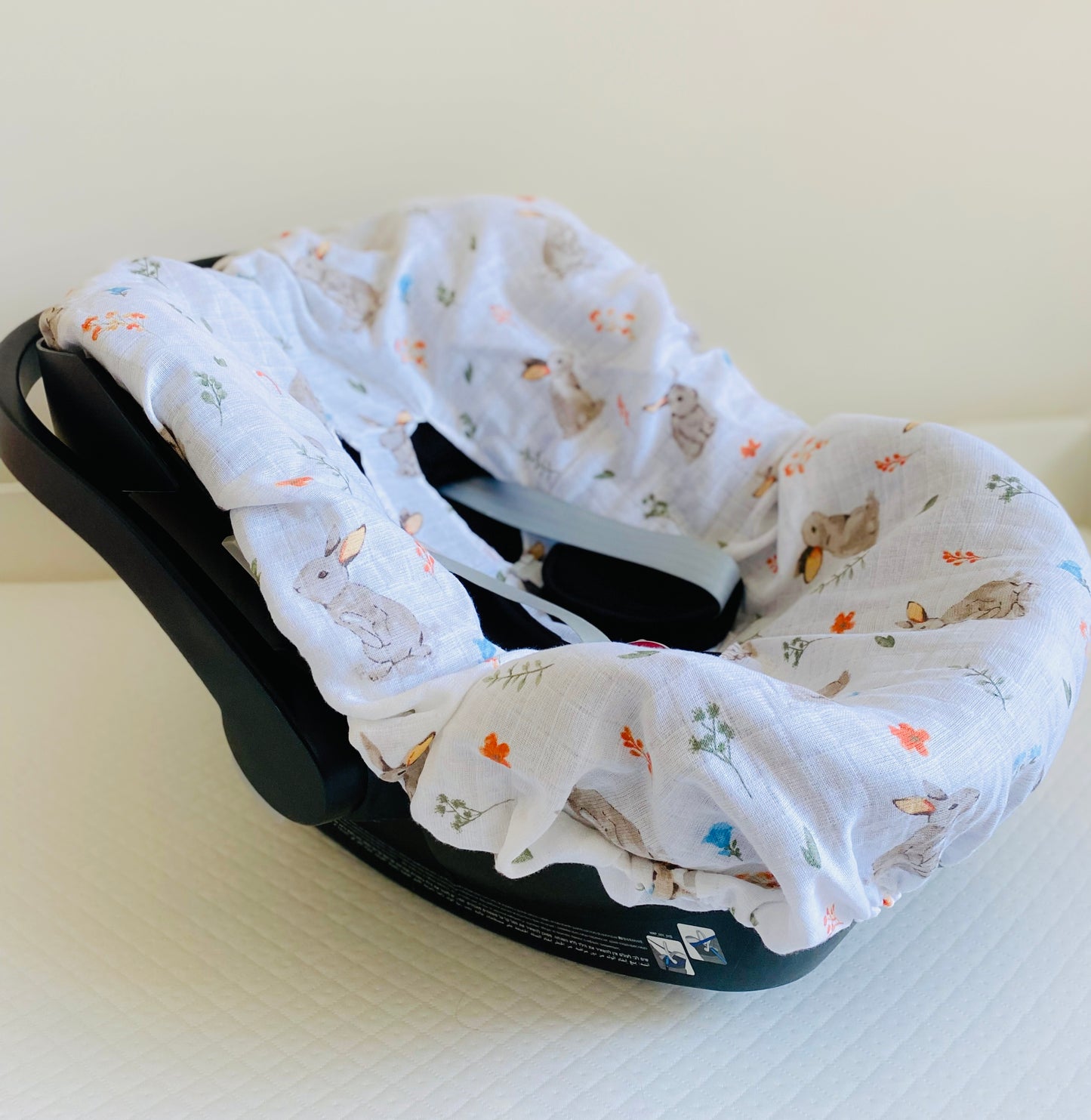 Baby Car Seat Protector Cover | Cotton Muslin Liner