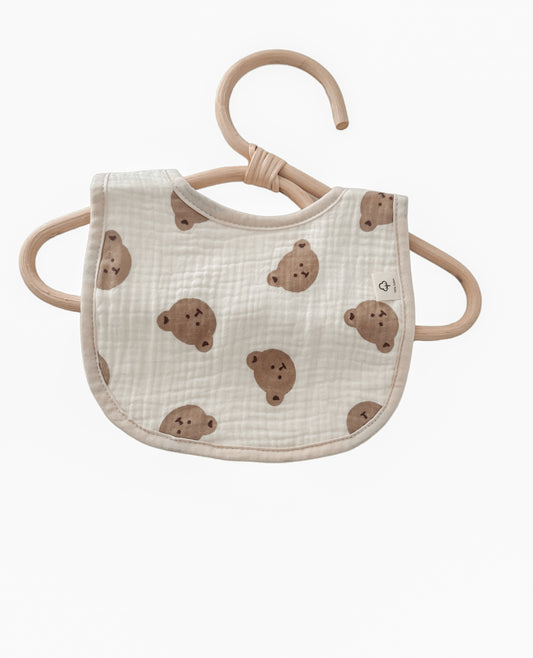 Baby/Toddler Bear Muslin Cotton Bib