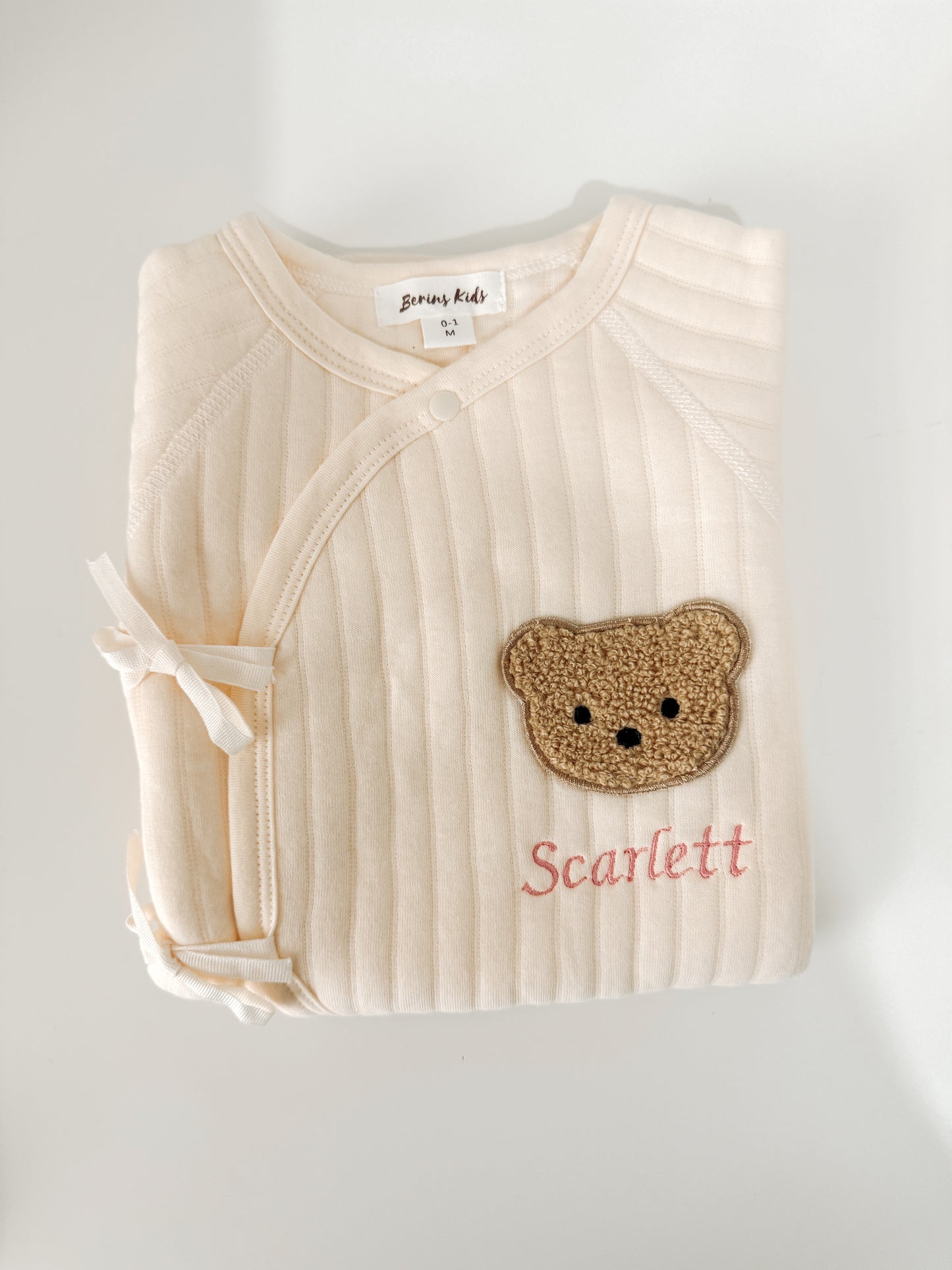 Baby Autumn/Winter Teddy Bear Romper(CREAM)- Personal Bodysuit for Newborn Boy Girl