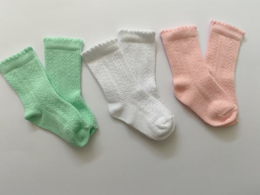 Baby girls socks | cotton 3 pairs