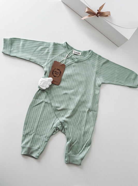 Baby Angel Wing Romper(Mint Green)- Bodysuit for Newborn Boy Girl