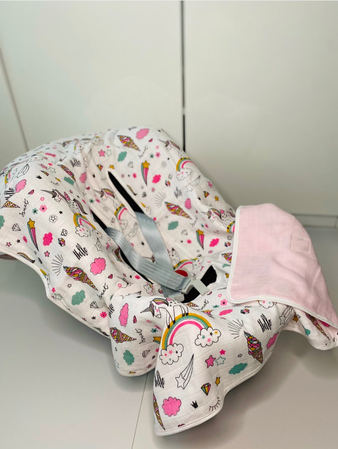 Baby Cotton Muslin Car Seat Cover