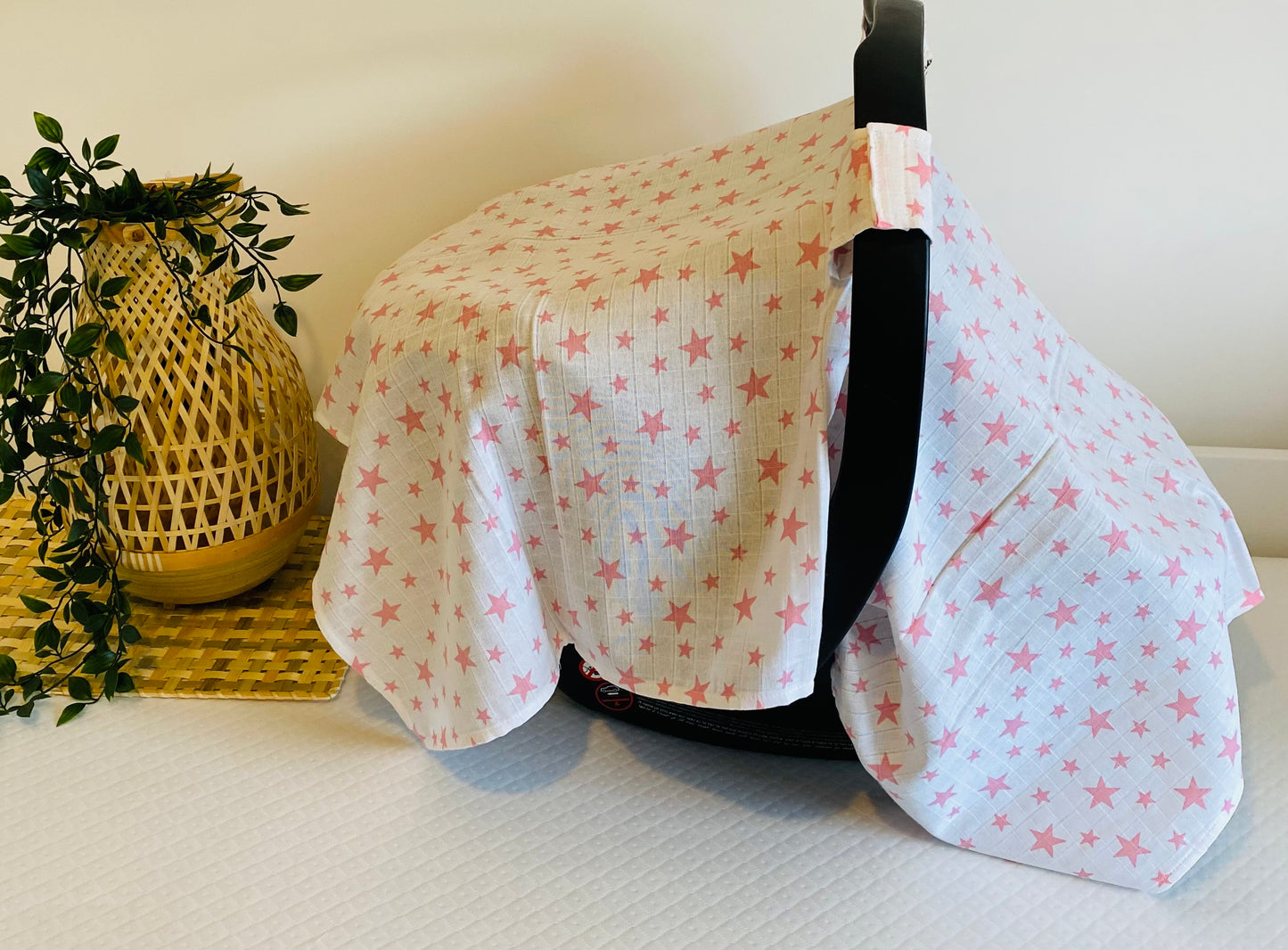 Baby Muslin Car Seat Canopy