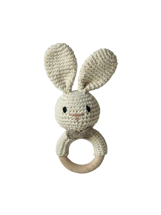 Handmade Bunny Baby Rattle, Crochet toys for baby/toddler