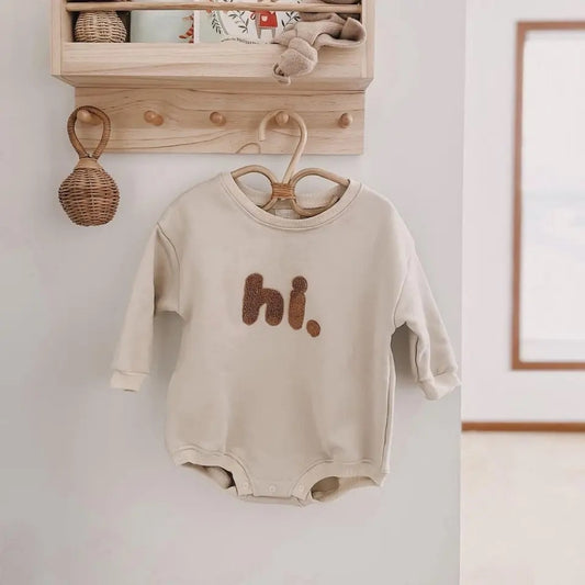 Baby/Toddler HI. Long Sleeve Oversized Romper for Boys and Girls