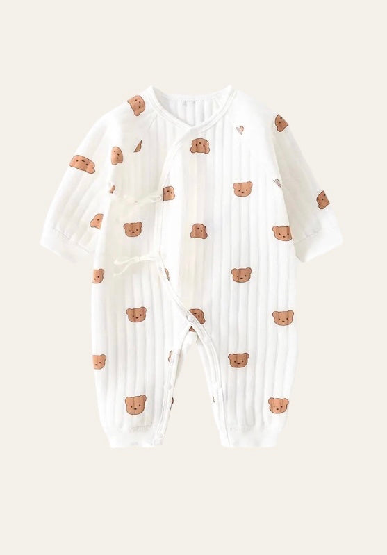 Baby Autumn/Winter Cute Teddy Bears Romper - Personalised Bodysuit for Baby Boys&Girls