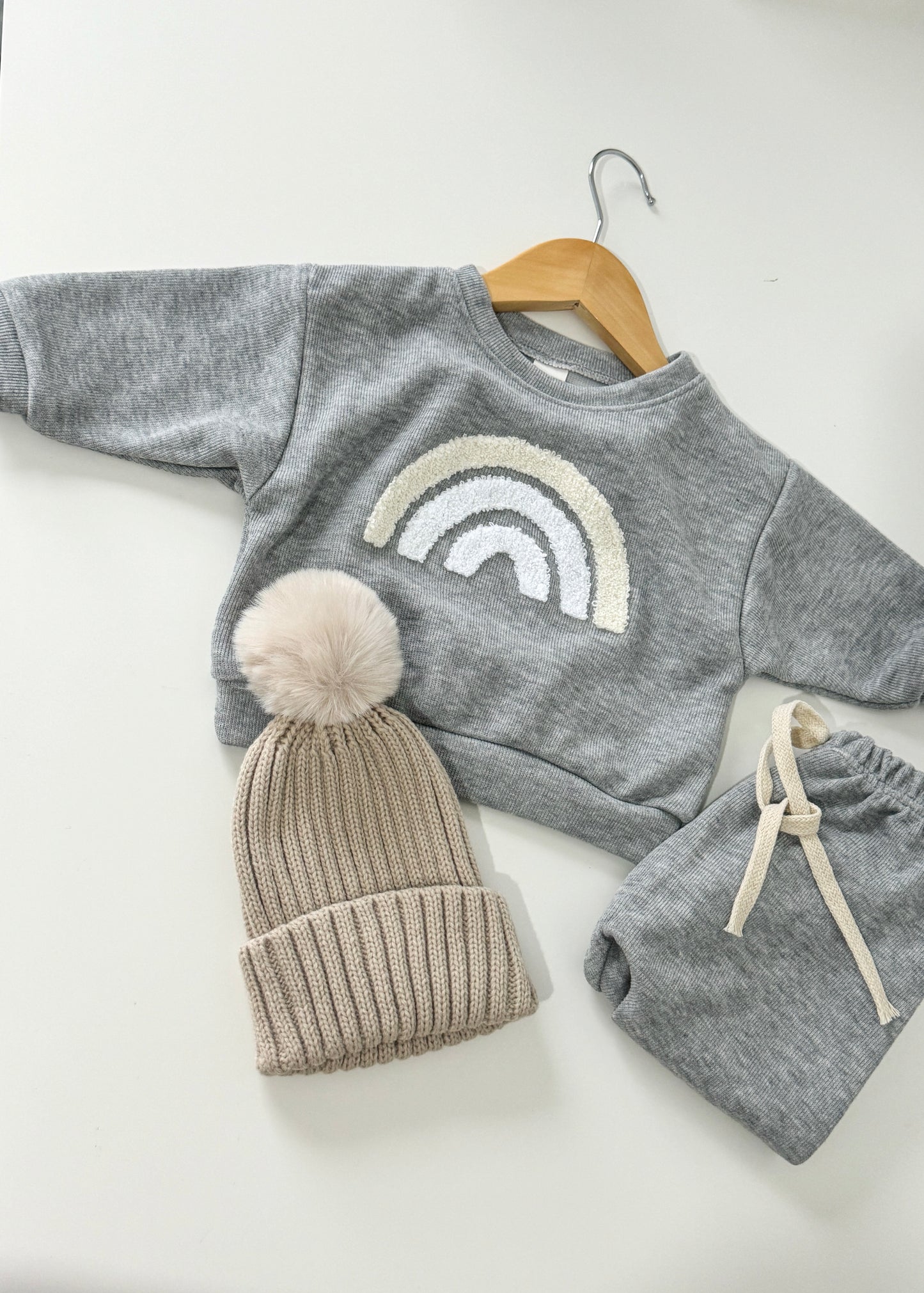 Baby/Toddler Grey Rainbow Tracksuit Set (2 pcs)
