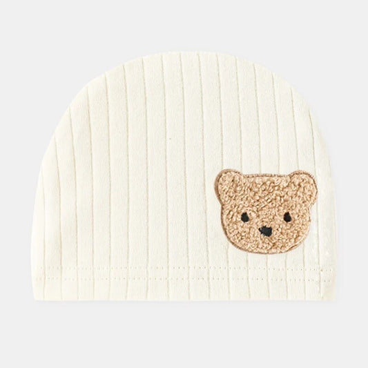 Baby/Infant Beanie Bear Hat 0-3M (Cream) for Boys Girls