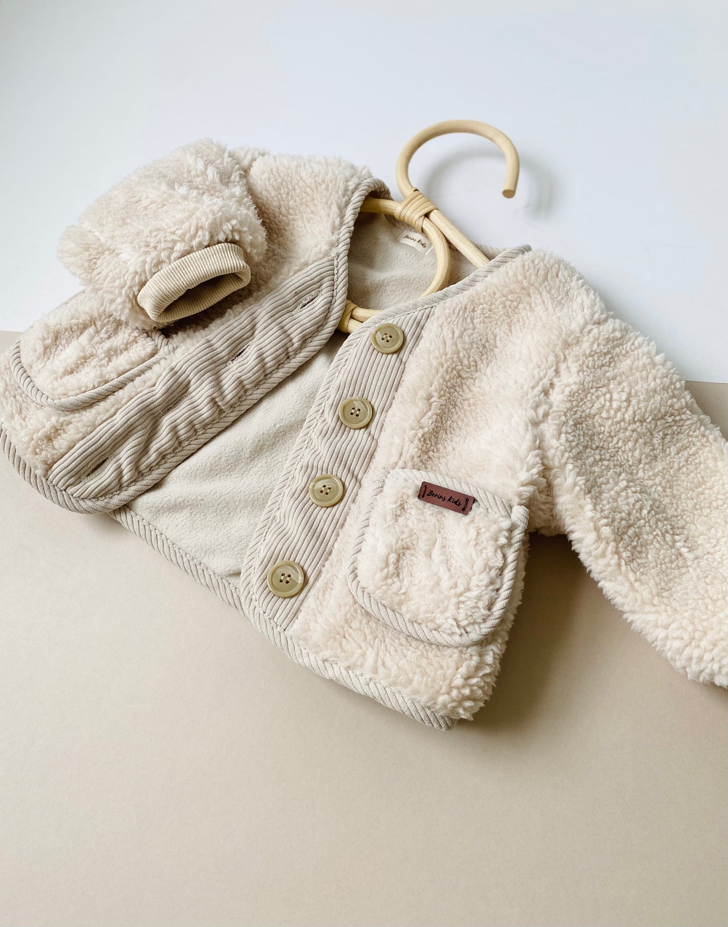 Beige Teddy Coat for Girls/Boys