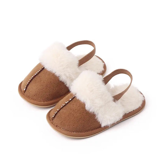 Auburn Fluffy Baby Slippers