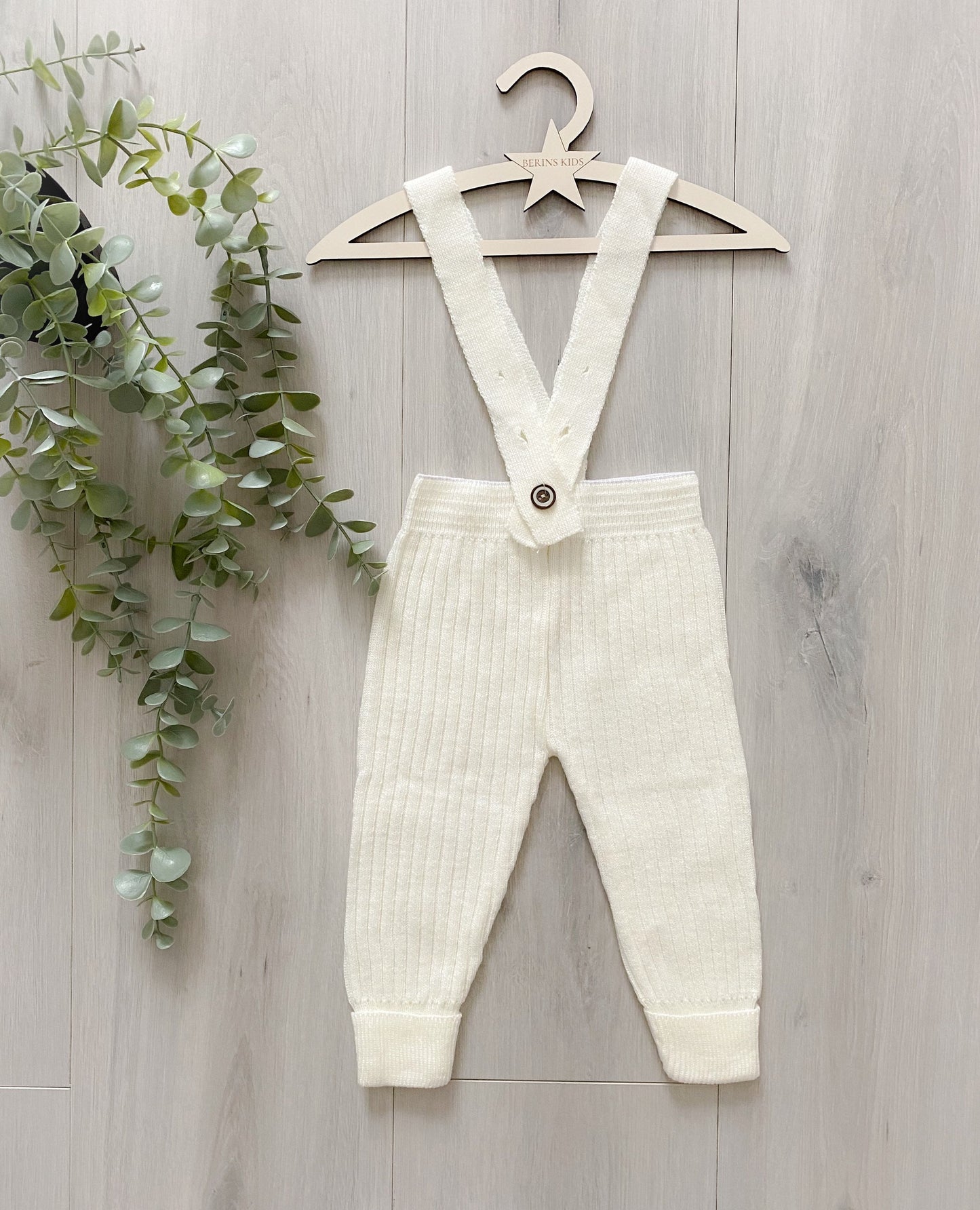 Baby/Toddler Dungarees Knitted Trousers with Suspenders