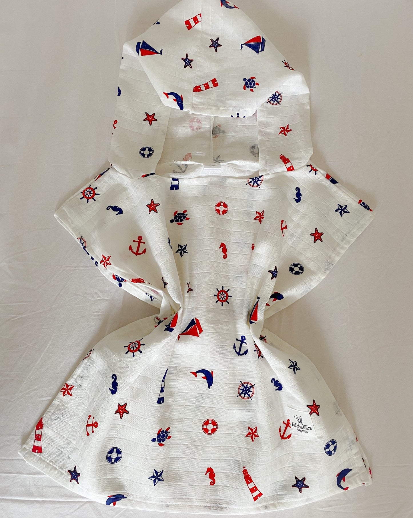 Toddler Kids Muslin Poncho Cotton Hooded Beach Towel | Baby Pool, Bath, Play time, Kids Swimwear