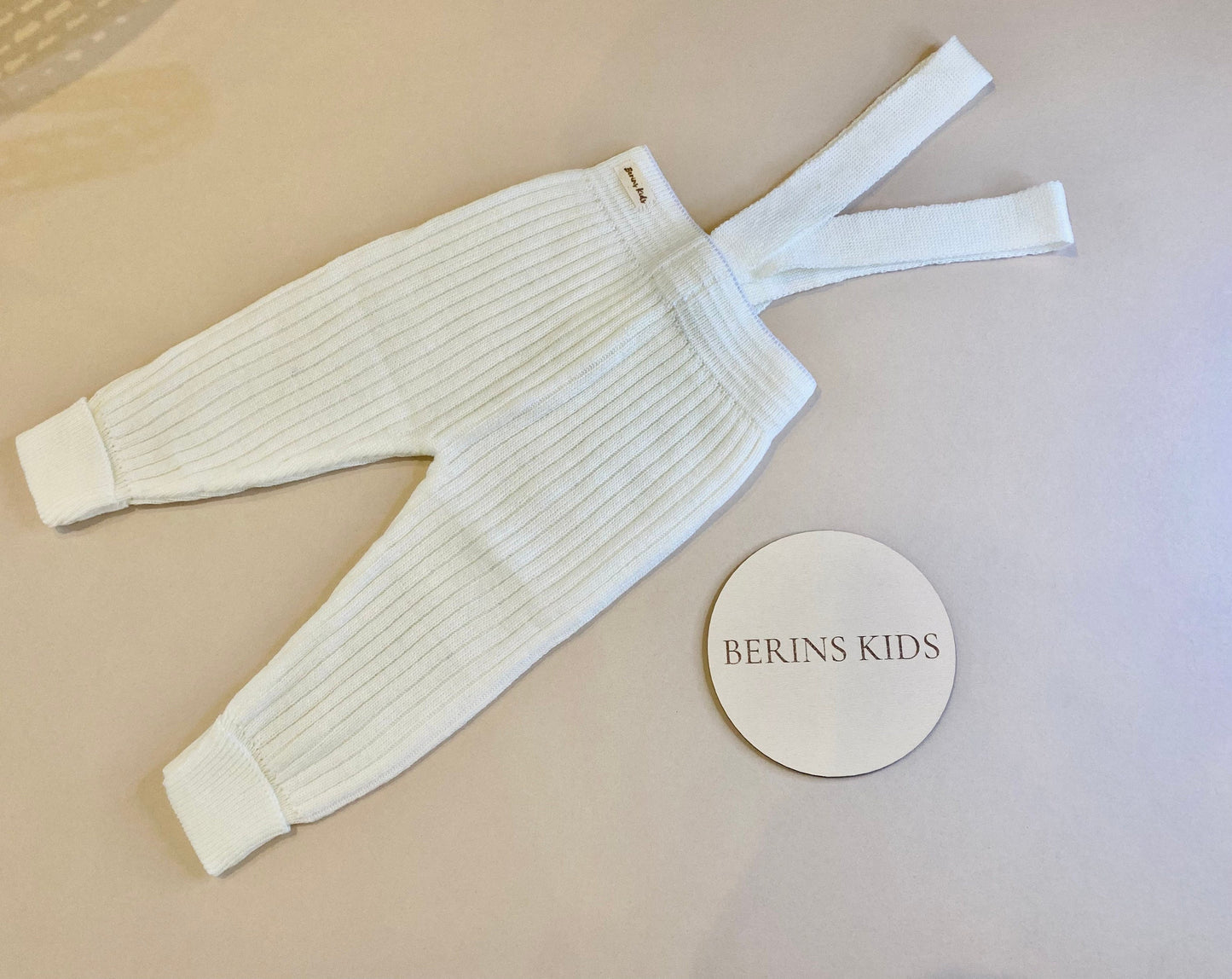 Baby/Toddler Dungarees Knitted Trousers with Suspenders