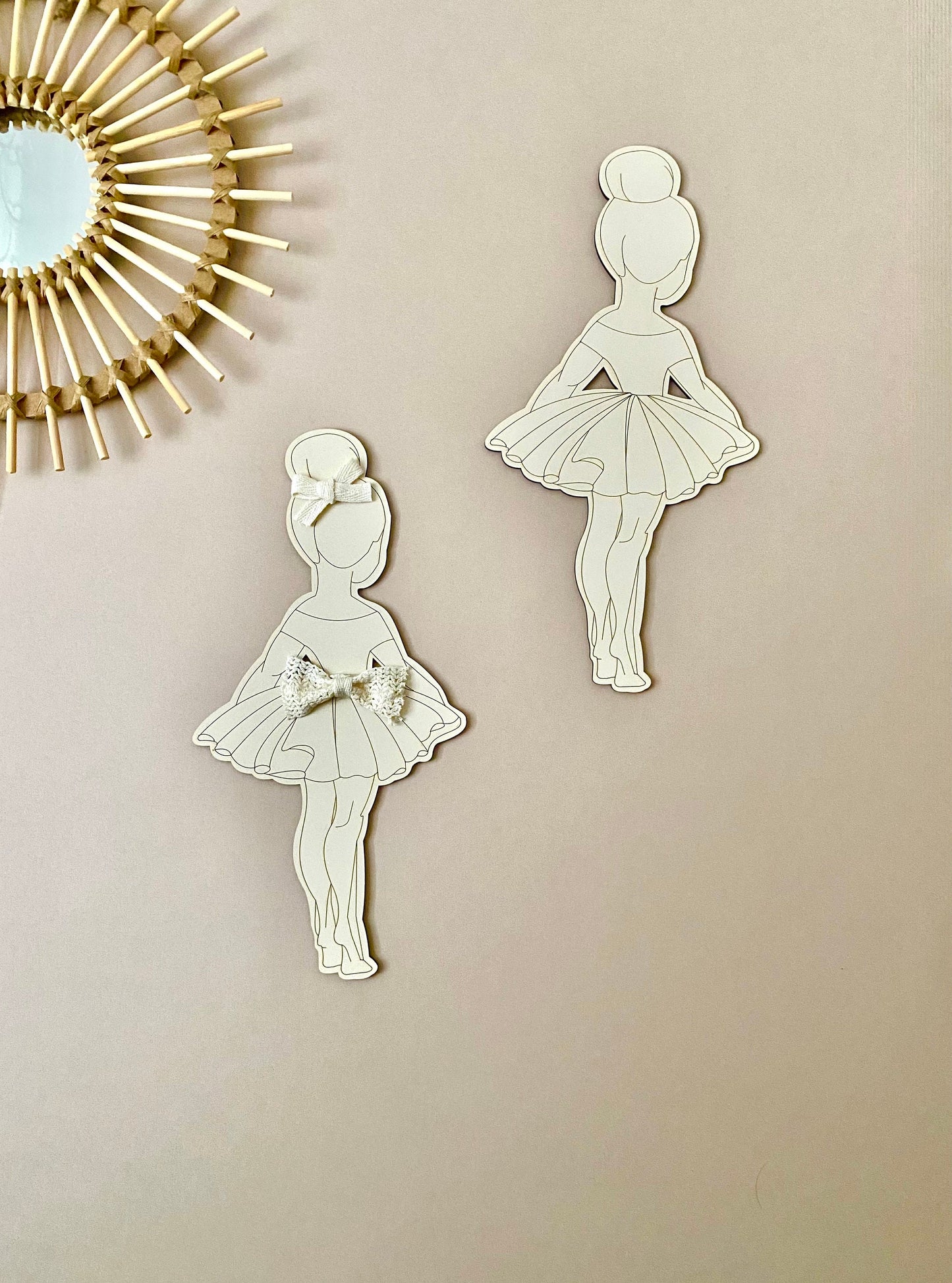Wooden Fairy Wall Decor, Ballerina Nursery Wall Decor, Girls Room Decor