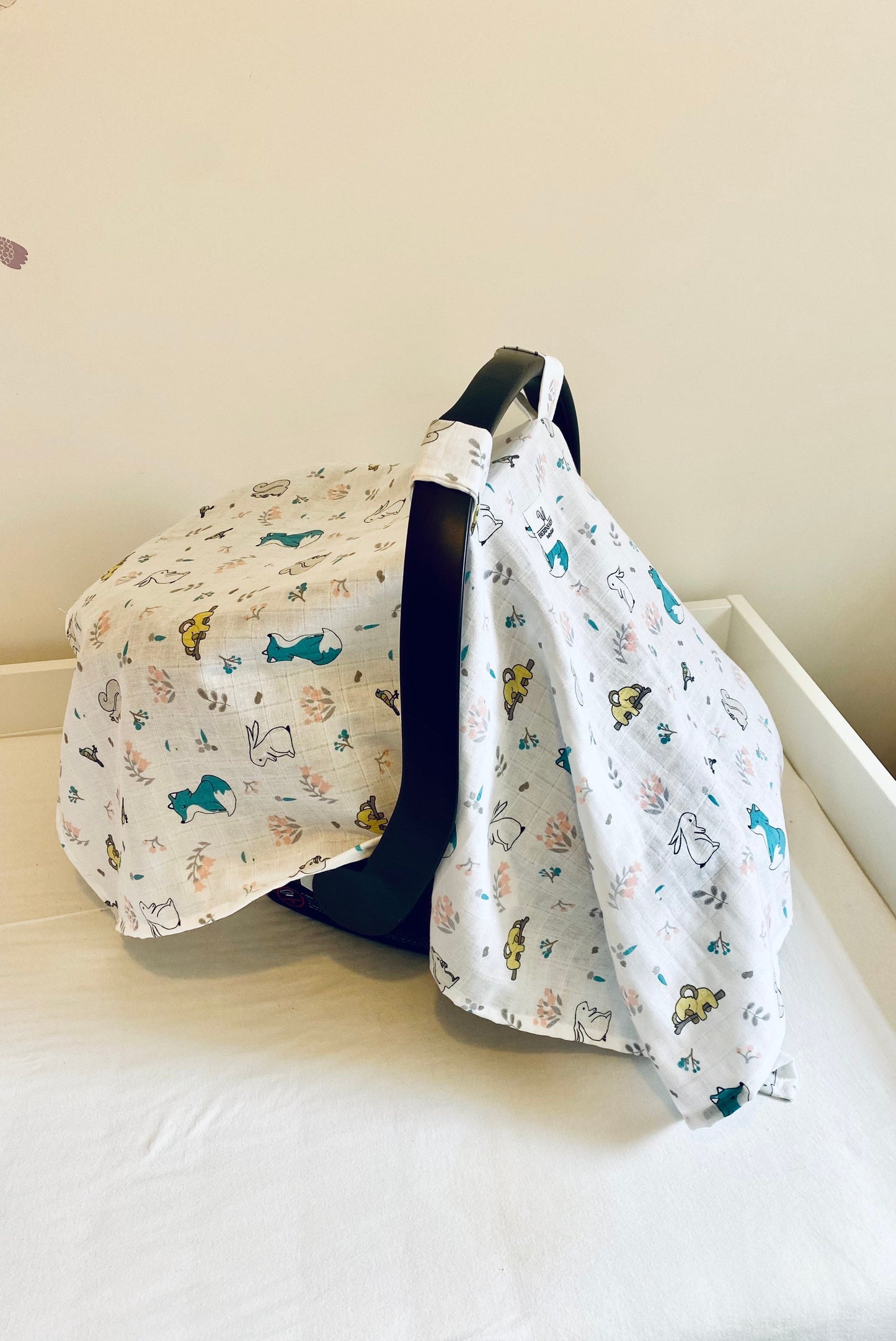 Baby Muslin Car Seat Canopy