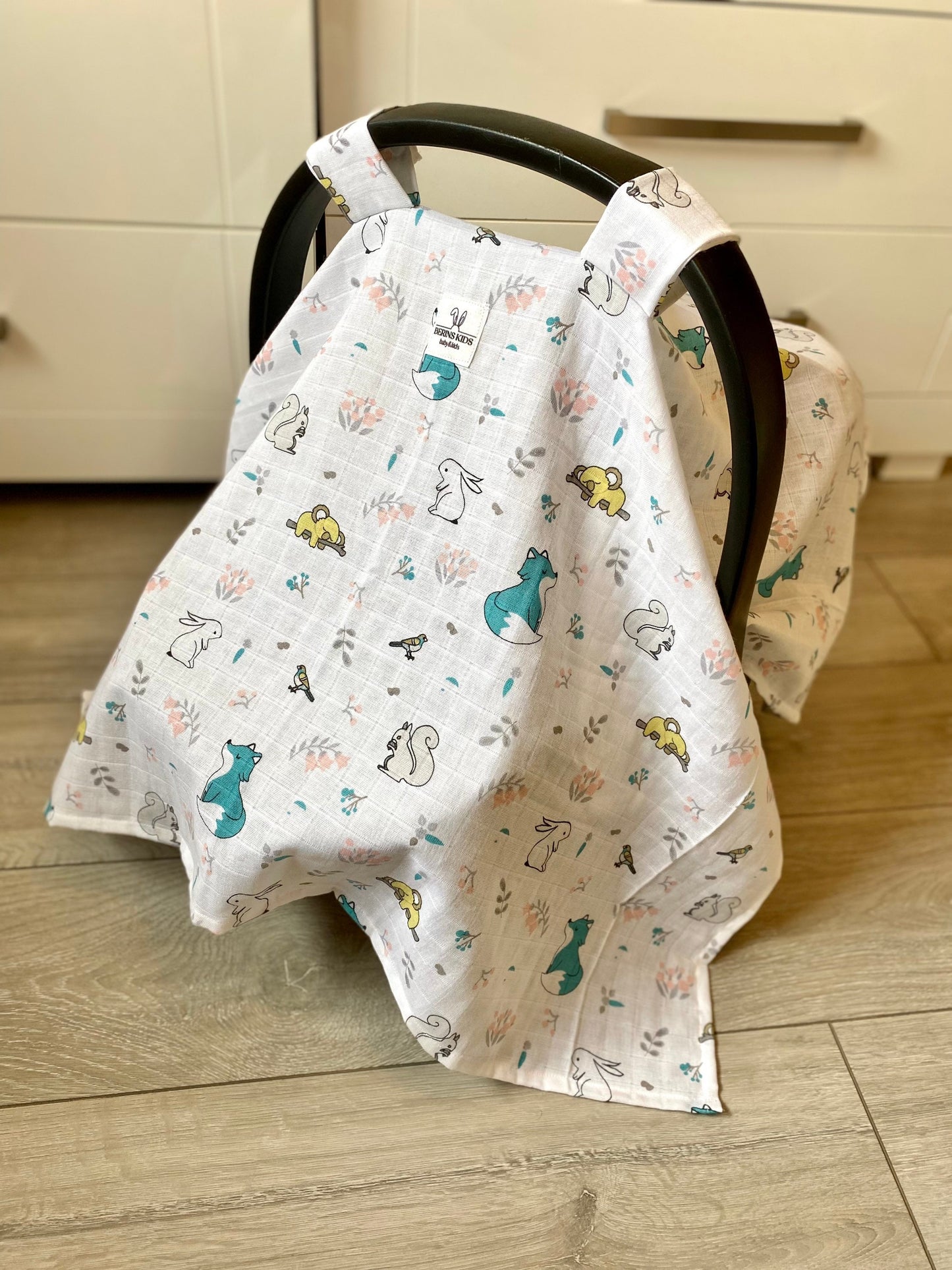 Baby Muslin Car Seat Canopy