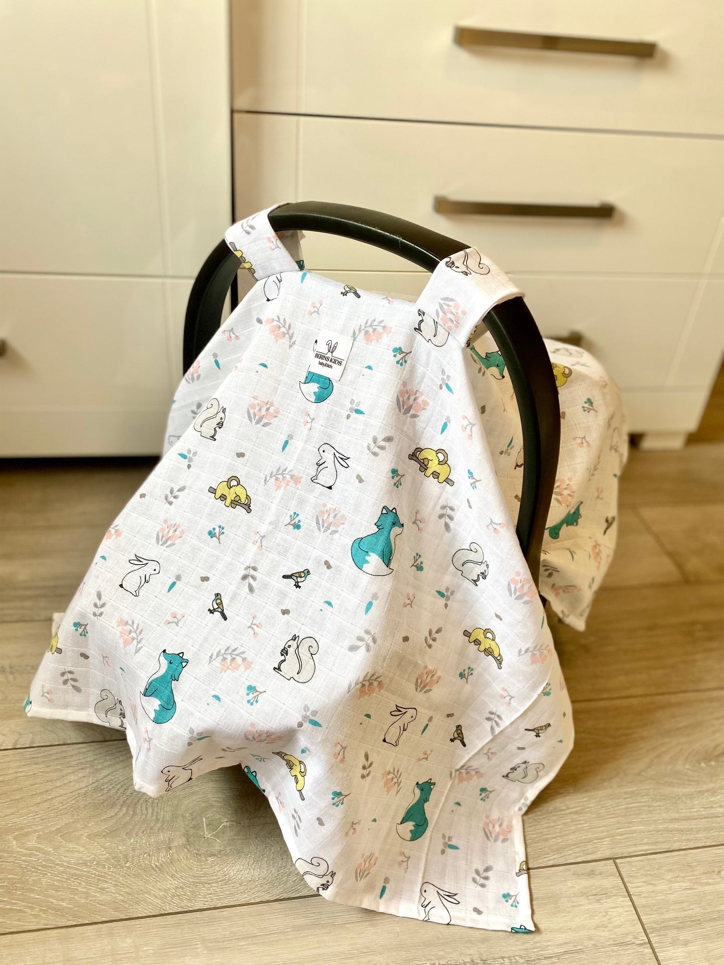 Baby Muslin Car Seat Canopy