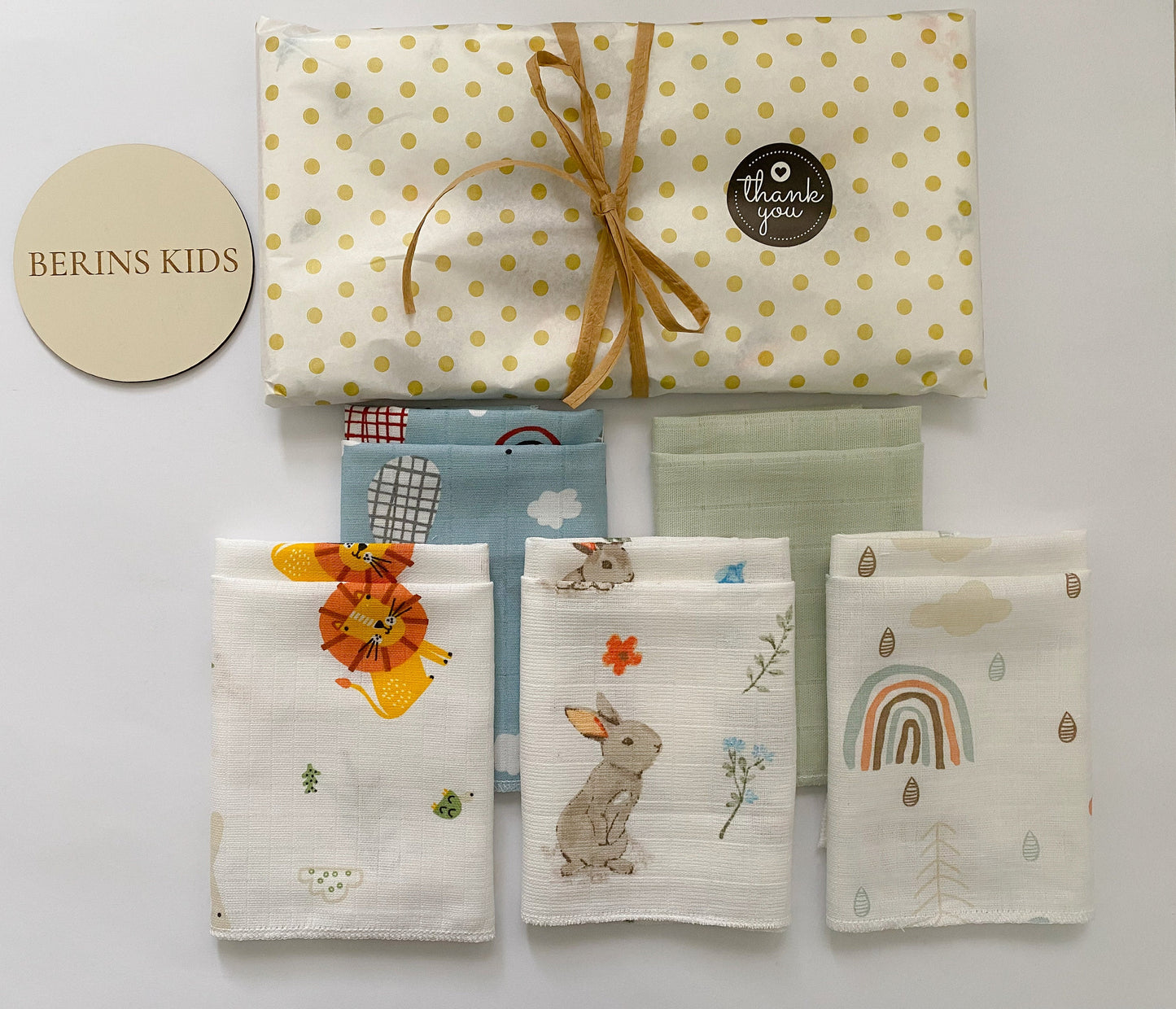 Washcloths Muslin 10 Packs| Muslin Squares Baby Face Towel and Flannels 30x30cm